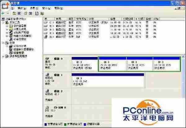 XP系统利用自己的硬盘进行磁盘分区