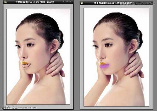 Photoshop为美女模特增加惊艳的彩妆效果