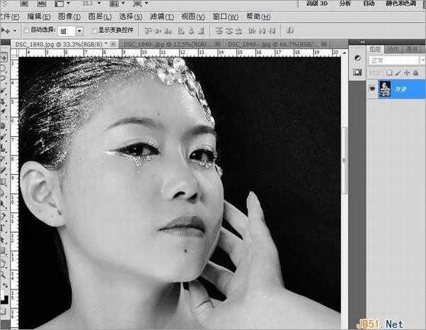 Photoshop(PS)设计制作非常精致的黑白人像效果实例教程