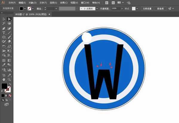 ai怎么设计大众汽车的LOGO?