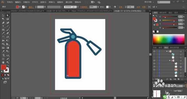 ai怎么绘制灭火器图标? ai灭火器的画法
