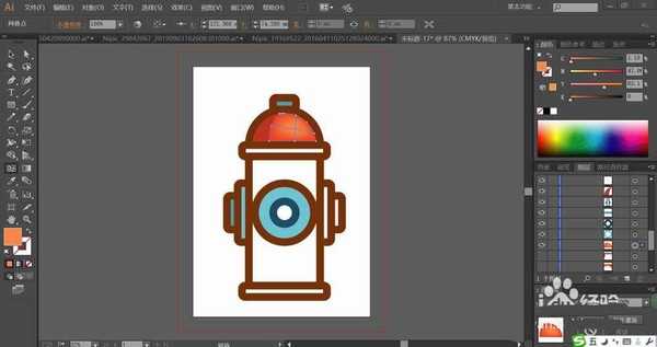 ai怎么手绘消防栓矢量图? ai消防栓的画法