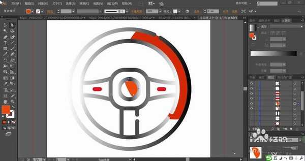 ai怎么绘制汽车方向盘? ai方向盘的画法