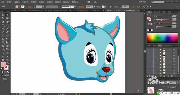ai怎么绘制蓝色小鹿矢量图? ai小鹿插画的画法