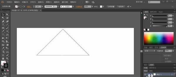 ai怎么画只有一条对称轴的四边形? ai四边形透视效果的画法